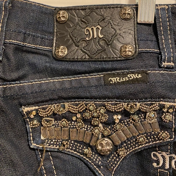 Miss Me JP4656S Dark Wash Skinny Jeans Size 27 - Picture 12 of 16